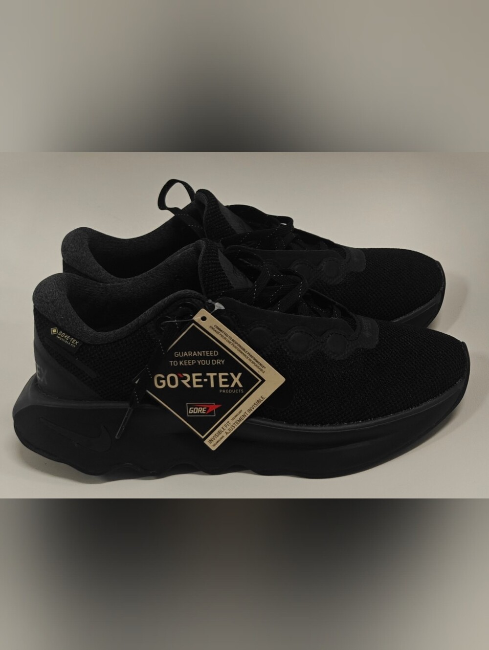 Nike Motiva GTX Gore Tex Womens Black Anthracite Running Walking Shoes Size 7